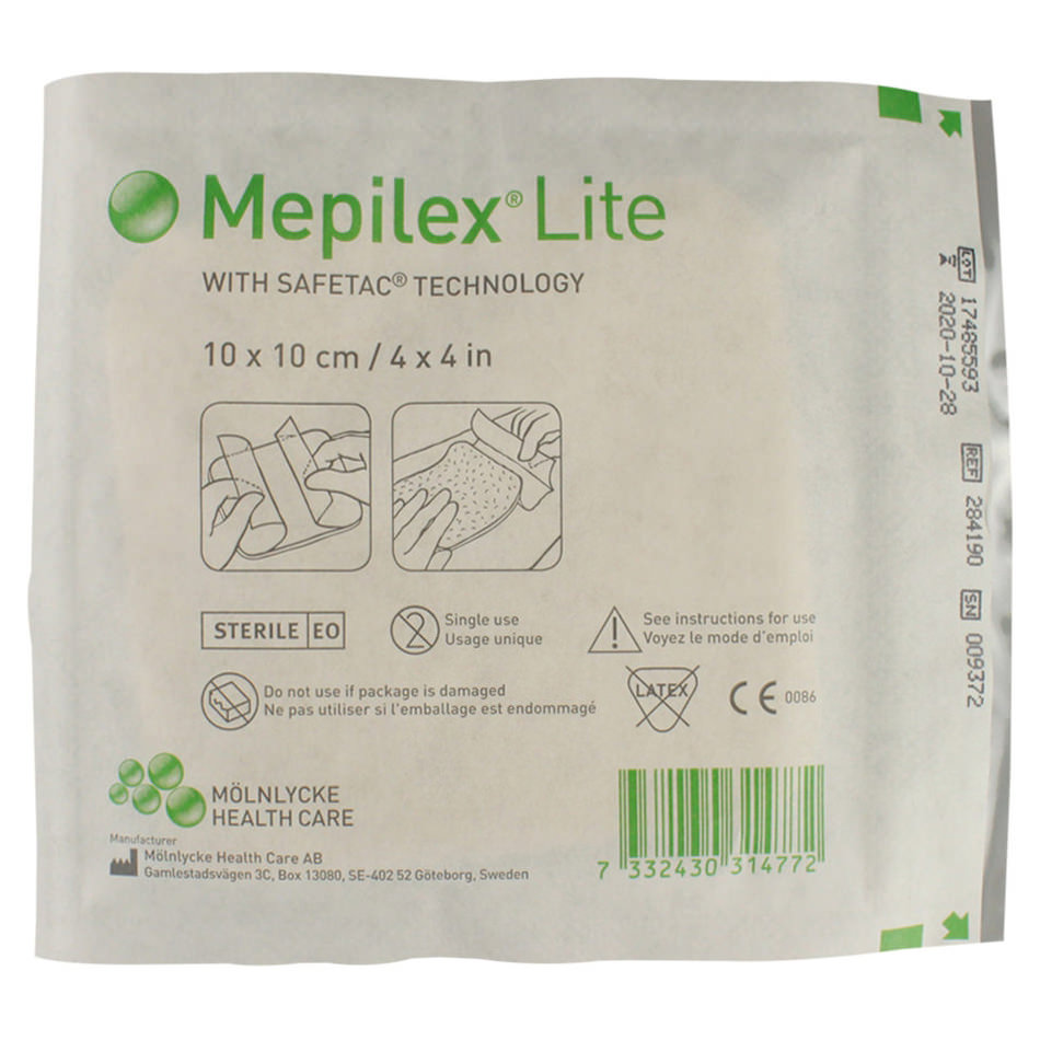 Mepilex Lite Thin Foam Dressing - Safetac Silicone Wound Care